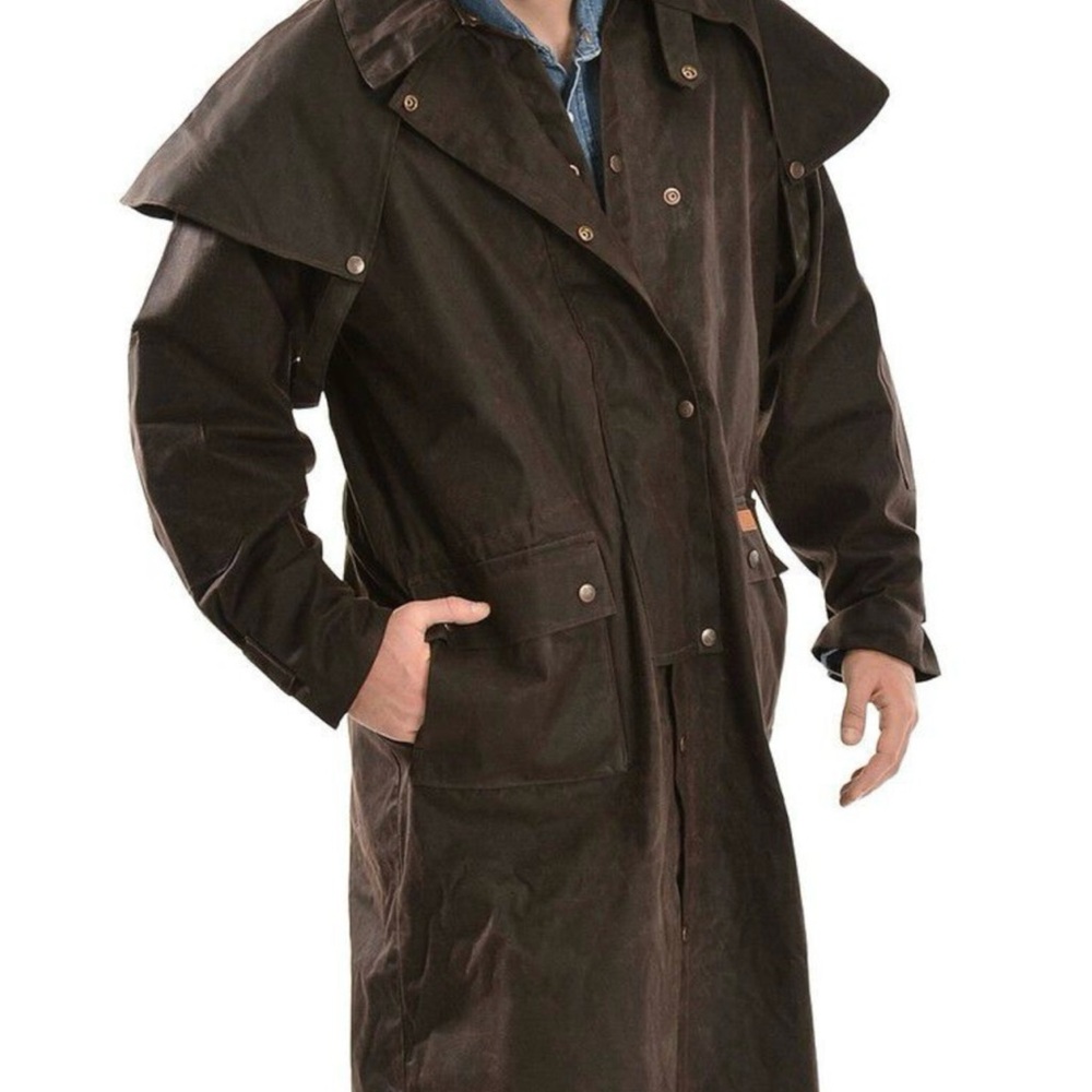Brown Trench Coat with Vintage Look and Streamlined Silhouette